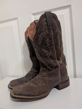 Dan Post Alexy Cowgirl Women Size 8.5 M Square Toe Brown Leather Boots DP4572